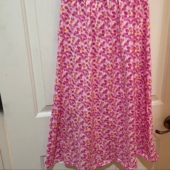 VINTAGE Lilly Pulitzer Dot Halter Summer Dress Small Orange Pink Cotton EUC - Picture 6 of 12
